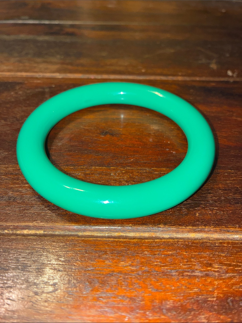Green White and Turquoise Colored Resin Bangle Bracelets Set of 3 - Unbranded